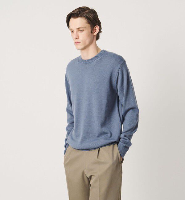 UNITED ARROWS「YAMAGATA ミドルゲージ クルーネック ニット」|ニット・セーター|