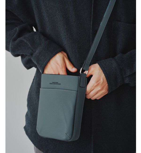 UNITED ARROWS green label relaxing「CIBO レザーライク ミニ ショルダーバッグ」|ショルダー・メッセンジャー|LT.BLUE