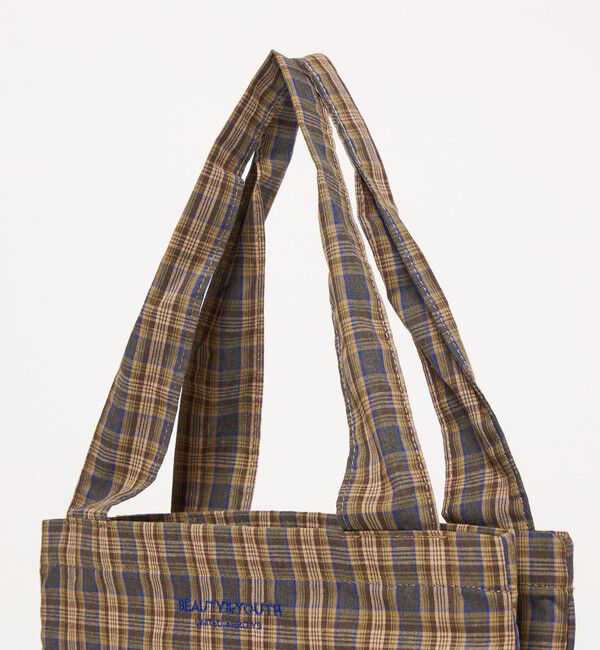 BEAUTY&YOUTH UNITED ARROWS「チェック パッカブル トートバッグ」|トートバッグ|