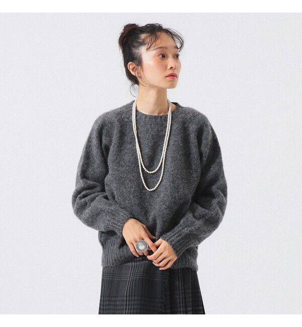 BEAMS SELECTION for WOMEN「【別注】Nor&rsquo;Easterly / ビッグ クルー ネック」|ニット・セーター|BASALT
