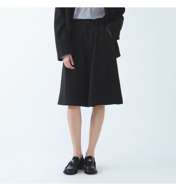 Ray BEAMS 「ストライプ ワイド ハーフ パンツ」|その他|GREY STRIPE