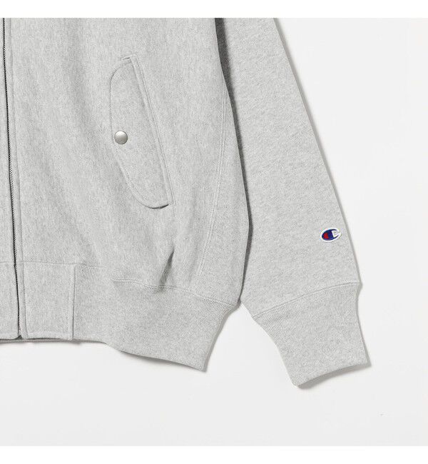 BEAMS「【別注】Champion / リバースウィーブ（R）ジップアップ ブルゾン」|ブルゾン・スタジャン|