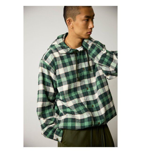 BEAMS「ブークレ ネル フーディー」|シャツ・ブラウス|GREEN