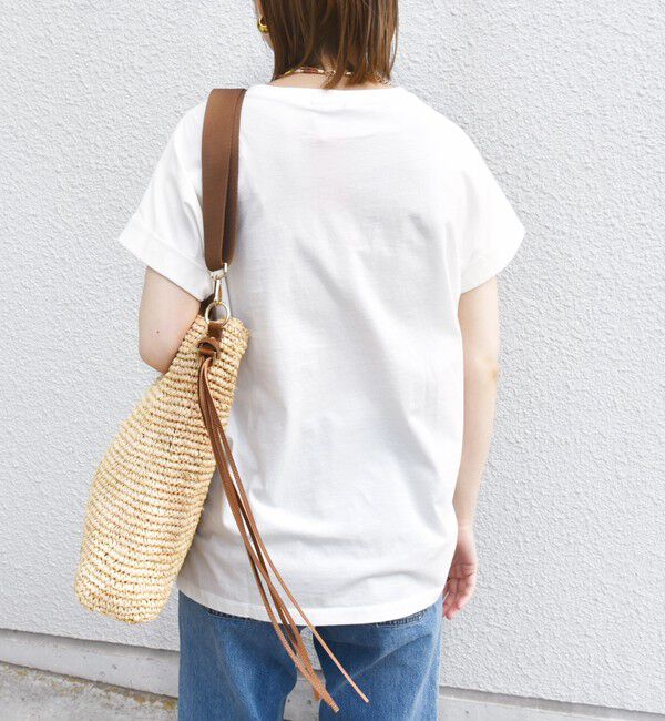 SHIPS for women「【WEB限定】〈手洗い可能〉バリエーション ロゴ 刺繍 プリントTEE」|Tシャツ・カットソー|