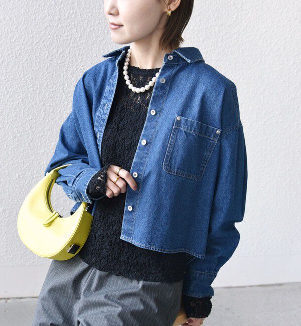 SHIPS for women「〈手洗い可能〉ラッセル レース クルーネック カットソー」|Tシャツ・カットソー|