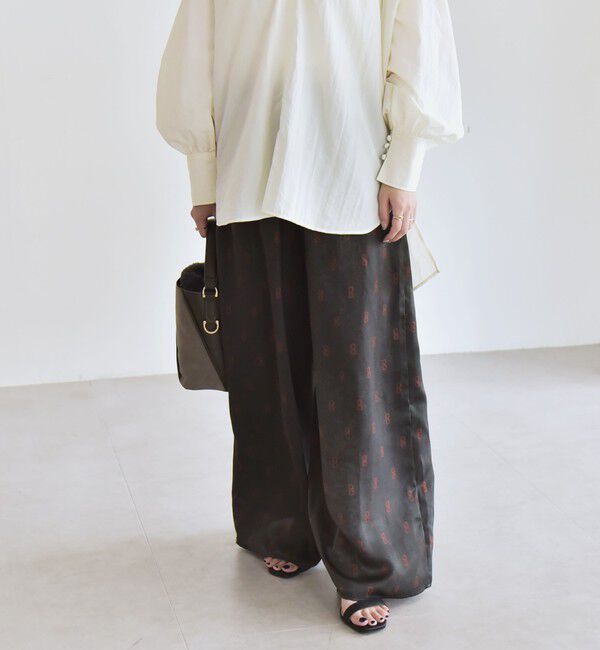 quaranciel「quaranciel:〈手洗い可能〉モノグラム ドット リラックス ワイド パンツ」|その他|