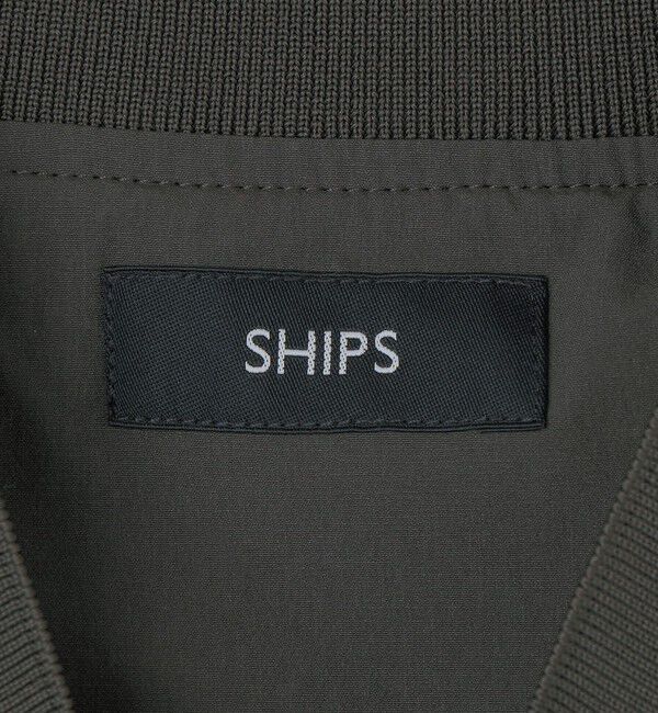 SHIPS「SHIPS:〈撥水/UVカット〉MA-1 リブ ブルゾン」|ブルゾン・スタジャン|