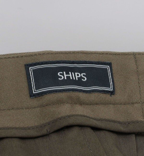 SHIPS「〈手洗い可能〉ウォッシャブル バルドマン コットンストレッチ ツイル スラックス」|スラックス|