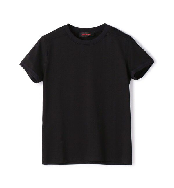 CABaN「コットン リブコンビクルーネックプルオーバー」|Tシャツ・カットソー|19 ブラック