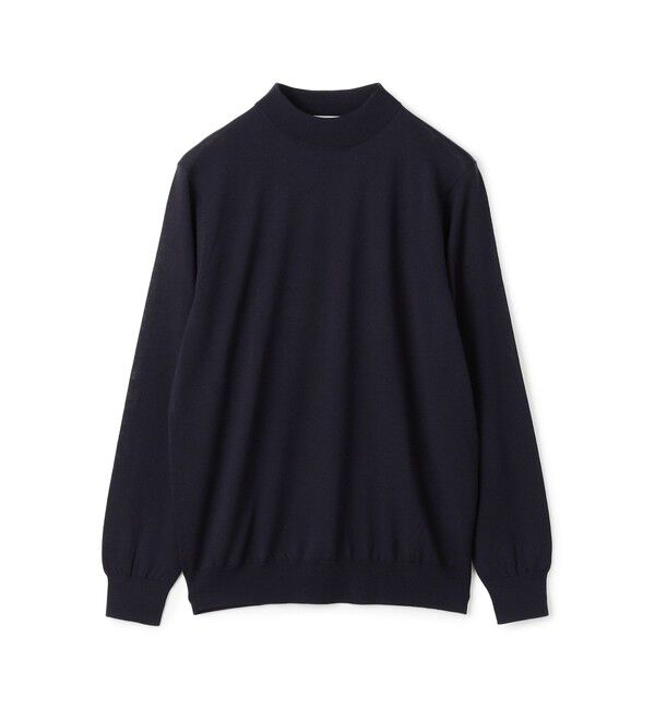 TOMORROWLAND MENS「TOMORROWLAND tricot スーパーファインメリノウール モックネックプルオーバー」|ニット・セーター|69 ネイビー