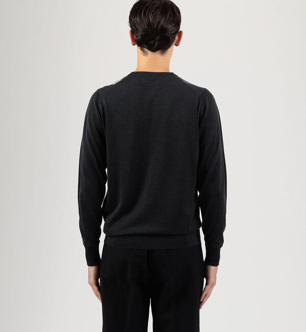 TOMORROWLAND MENS「【別注】JOHN SMEDLEY ウール アーガイルクルーネック プルオーバーニット」|ニット・セーター|