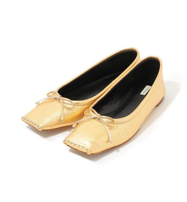 TOMORROWLAND GOODS「CHEMBUR SQ FLAT STUDS BALLET シューズ」|バレエシューズ|