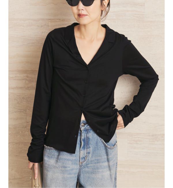 Plage「Open collar ロンT」|Tシャツ・カットソー|