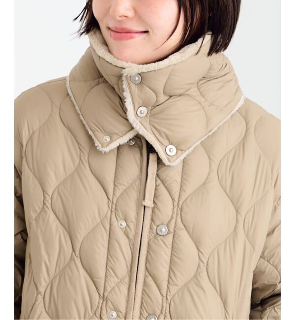 U by SPICK&SPAN「《予約》TAION / タイオン MILITARY REVERSIBLE DOWN NECK WARM」|マフラー|ベージュ