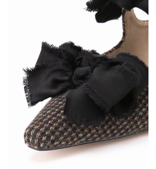 GRISE「《予約/WEB+一部店舗限定》GRISEポインテッドサテンリボンフラット」|その他|