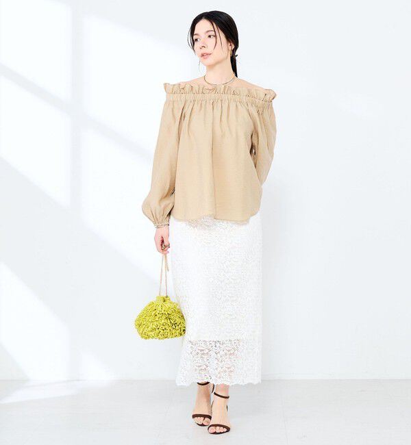 NOLLEY'S sophi「ウォッシャブルシアーシルクワッシャーオフショルブラウス」|シャツ・ブラウス|