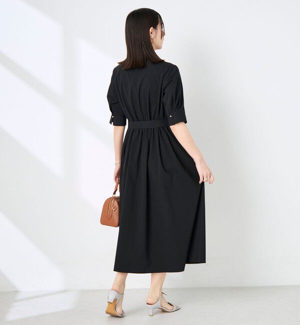 NOLLEY'S sophi「ウォッシャブルサッカーシャツワンピース」|ワンピース|