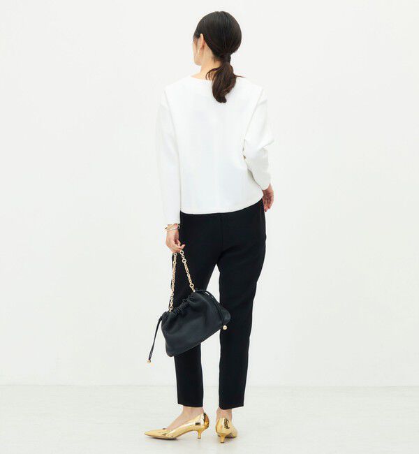 NOLLEY'S「《UVカット/接触冷感/セットアップ対応》ウォッシャブルダンボールキーネックプルオーバー」|Tシャツ・カットソー|