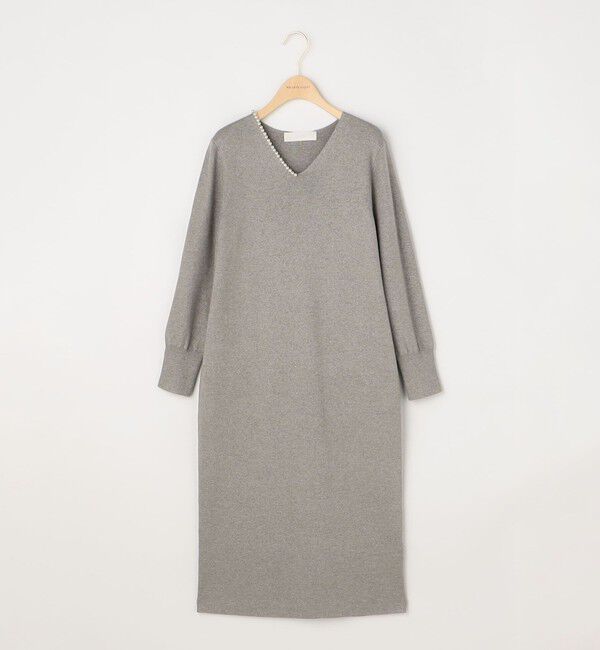 NOLLEY'S sophi「【WEB限定】《手洗い可能》片衿パール総針コクーンワンピース」|ワンピース|