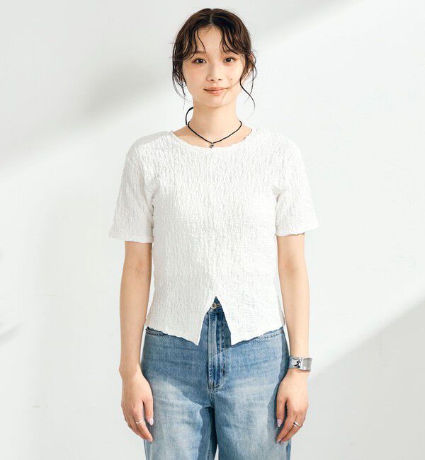 fredy emue「ぽこぽこ2WAYスリットプルオーバー」|Tシャツ・カットソー|