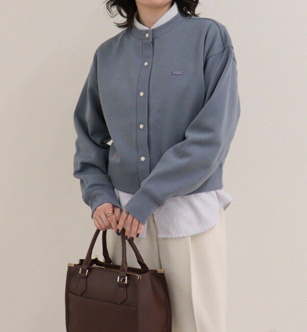 fredy emue「【LACOSTE/ラコステ】ショート丈ダブルフェイスカーディガン」|カーディガン|