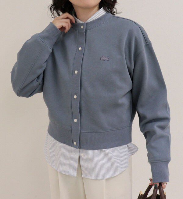 fredy emue「【LACOSTE/ラコステ】ショート丈ダブルフェイスカーディガン」|カーディガン|