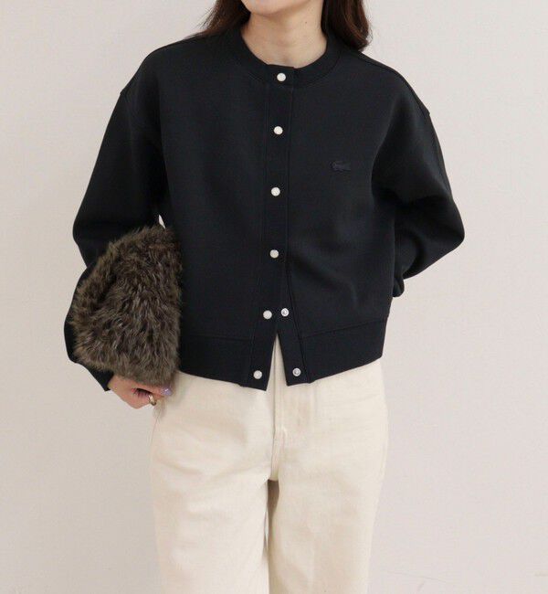 fredy emue「【LACOSTE/ラコステ】ショート丈ダブルフェイスカーディガン」|カーディガン|