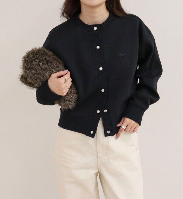 fredy emue「【LACOSTE/ラコステ】ショート丈ダブルフェイスカーディガン」|カーディガン|