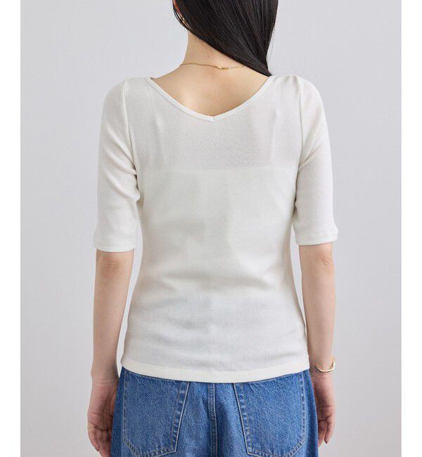 SALON adam et rope'「ハイウェットテレコ2WAYネックT」|Tシャツ・カットソー|