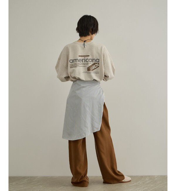 SALON adam et rope'「【Americana（アメリカーナ）】リバースウィーブ L/S T ／ロングスリーブTシャツ」|Tシャツ・カットソー|