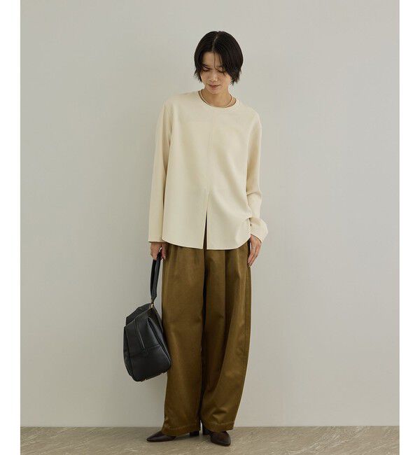 SALON adam et rope'「ダブルクロス プルオーバーブラウス 2 / セットアップ対応・イージーケア」|Tシャツ・カットソー|