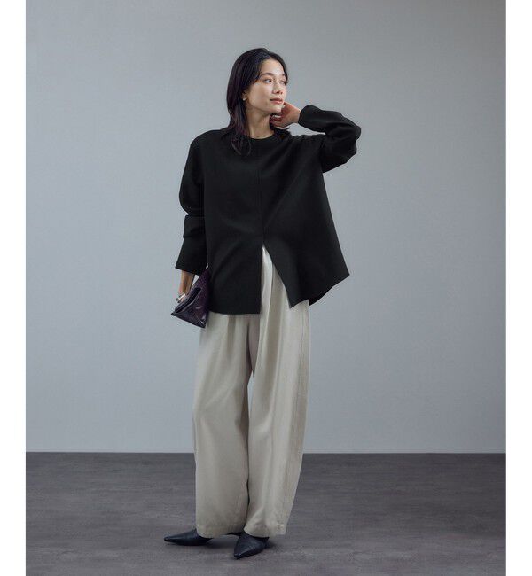 SALON adam et rope'「ダブルクロス プルオーバーブラウス 2 / セットアップ対応・イージーケア」|Tシャツ・カットソー|