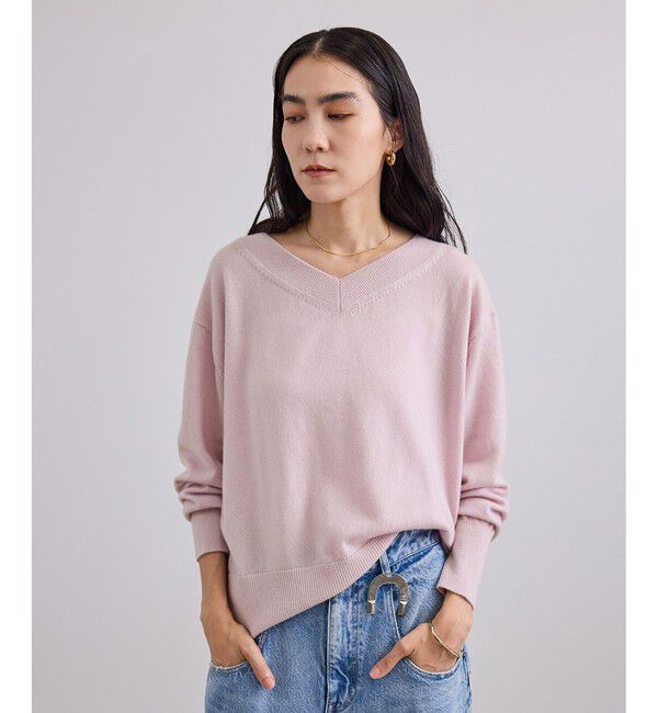 SALON adam et rope'「WOOL/CASH ウールカシミヤVネックプルオーバー」|ニット・セーター|