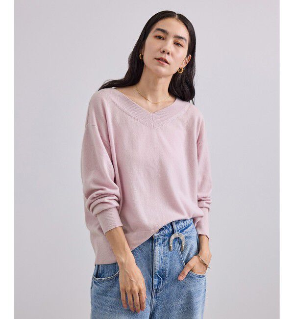 SALON adam et rope'「WOOL/CASH ウールカシミヤVネックプルオーバー」|ニット・セーター|