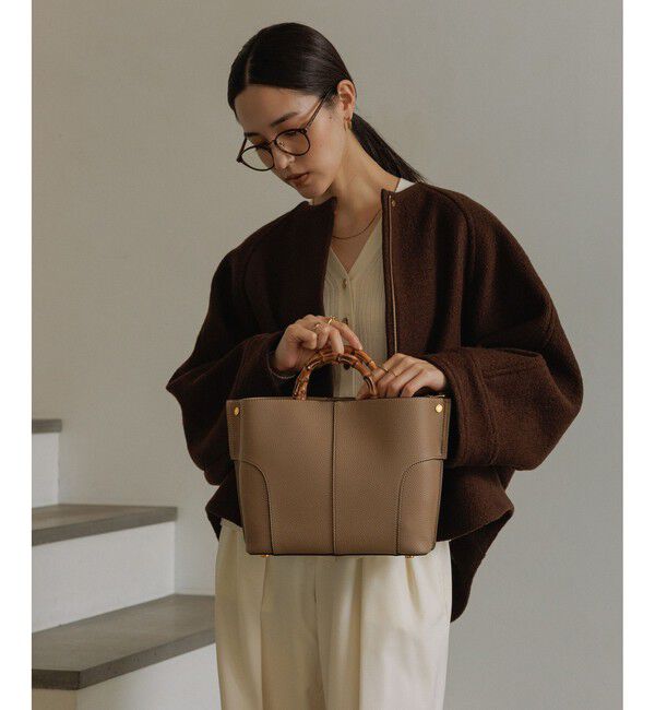 E'POR「【E'POR】BAMBOO BAG Medium/軽量・通勤・26SS」|ハンドバッグ|