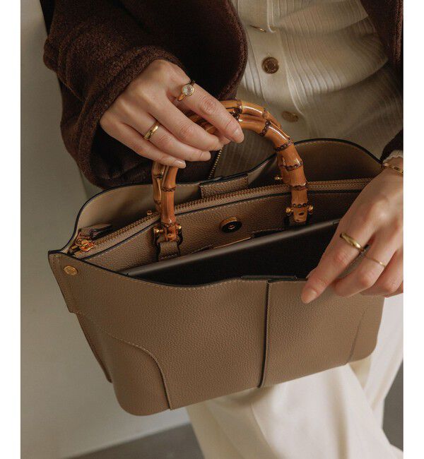 E'POR「【E'POR】BAMBOO BAG Medium/軽量・通勤・26SS」|ハンドバッグ|