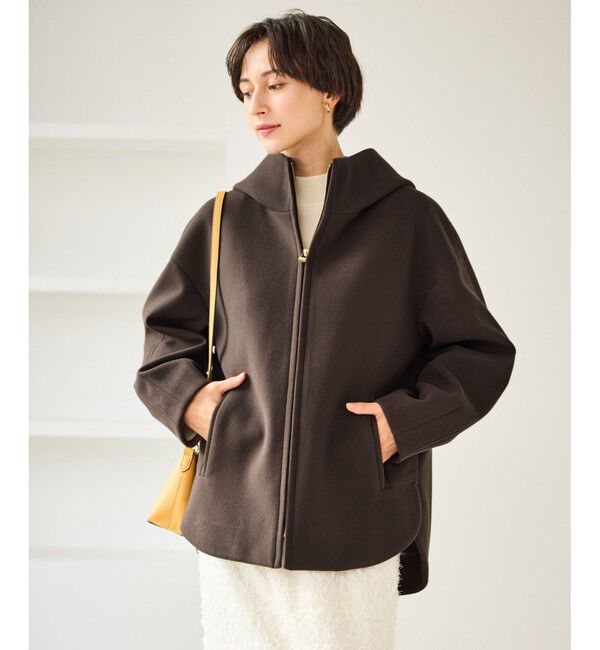 Rope&rsquo;Picnic「【新色追加】ジャージーメルトンシリーズ ジップアップフーデッドコート/無地・チェック/リンクコーデ」|その他|