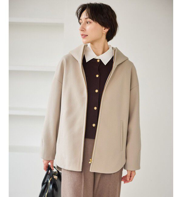 Rope&rsquo;Picnic「【新色追加】ジャージーメルトンシリーズ ジップアップフーデッドコート/無地・チェック/リンクコーデ」|その他|