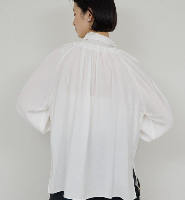  「【上品&times;華やか】【2way】ギャザーボウタイブラウス」|シャツ・ブラウス|