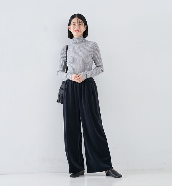 collex「【手洗い可能】ベロアセミワイドパンツ」|その他|
