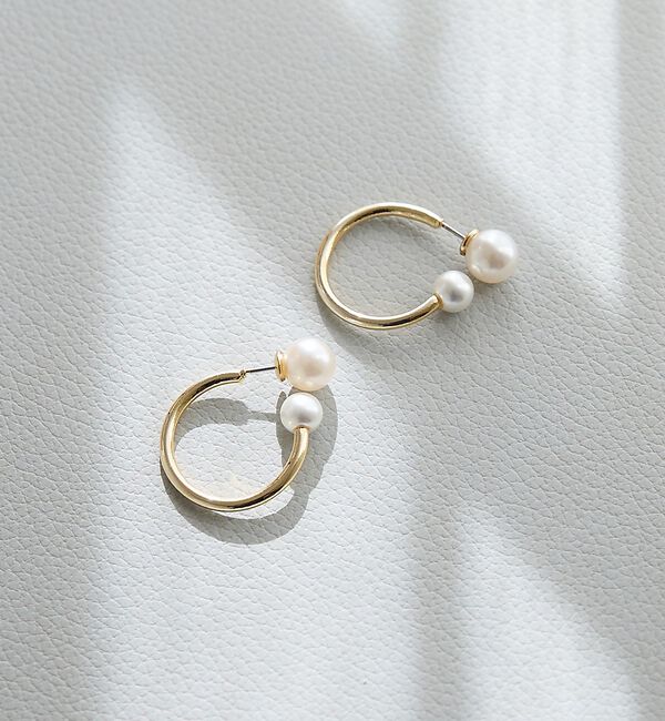 collex「【dignif】【金属アレルギー対応】ツインパールピアス」|ピアス|ゴールド