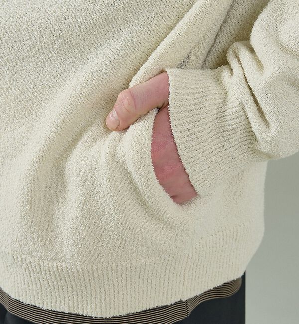 ABAHOUSE「コットンブークレー ダブルZIP クルーカーディガン」|カーディガン|