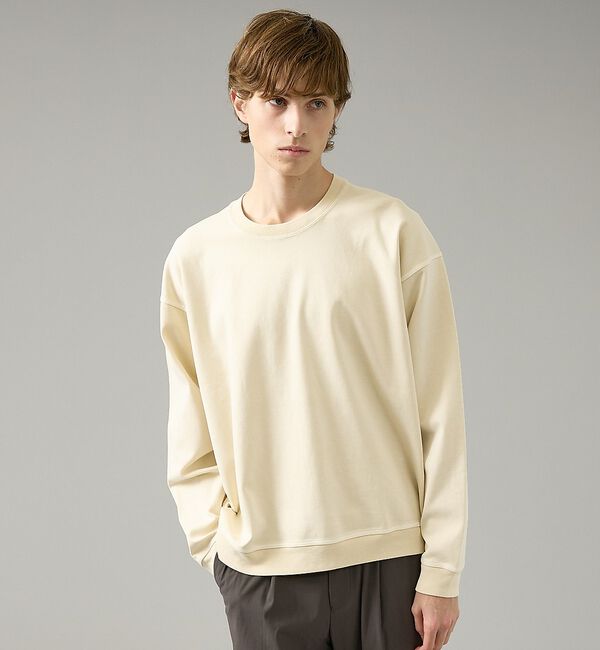 ABAHOUSE「フェード ポンチ クルーネック スウェット」|Tシャツ・カットソー|アイボリー