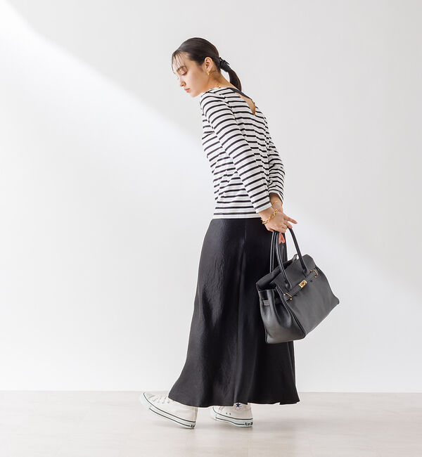 Rouge vif「バックVボーダー ロンT」|Tシャツ・カットソー|