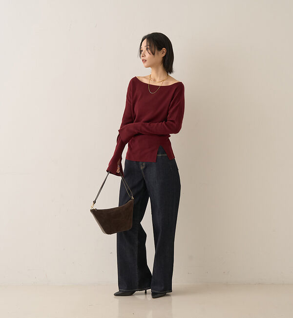 Rouge vif「【セットアップ対応】フレアドルマンニットプルオーバー」|ニット・セーター|