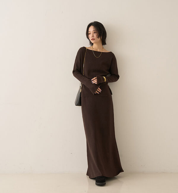 Rouge vif「【セットアップ対応】フレアドルマンニットプルオーバー」|ニット・セーター|