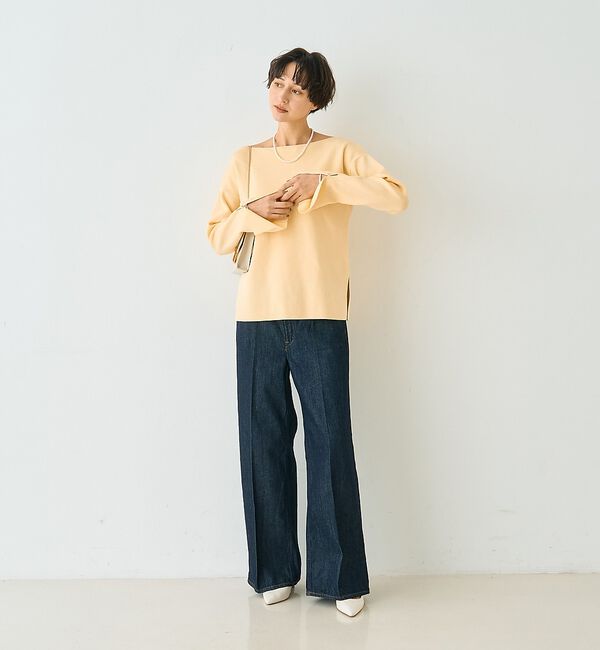 Rouge vif「スムーススリット ニットプルオーバー」|ニット・セーター|