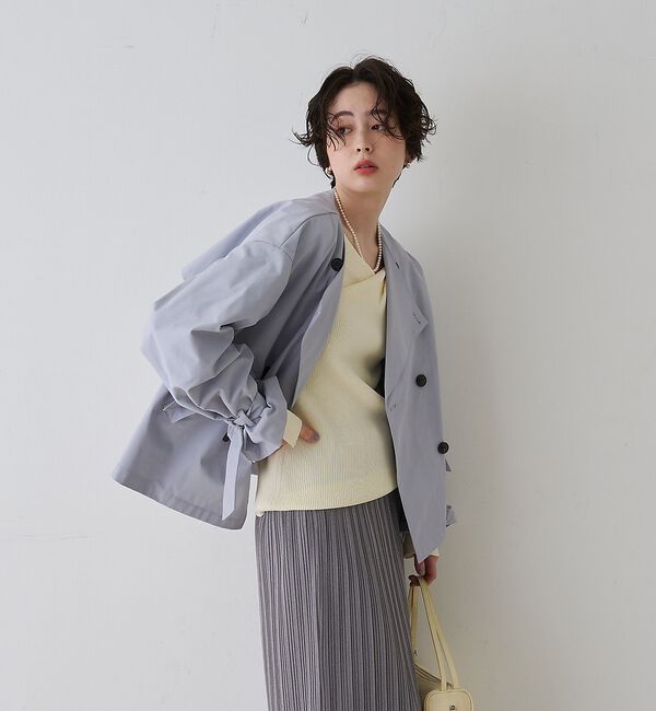 Rouge vif「【撥水・防花粉加工】【一部店舗限定】キャンディスリーブショートトレンチコート」|トレンチコート|