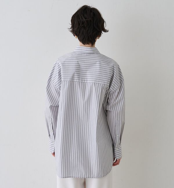 Rouge vif「コットンマルチストライプ ビッグシャツ」|シャツ・ブラウス|