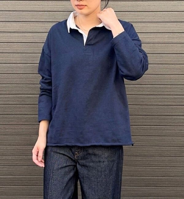 Rouge vif「【MICA＆DEAL / マイカ＆ディール】ラガーシャツ / ロングスリーブTシ」|Tシャツ・カットソー|ネイビー